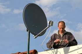 Satellitenschüssel für DSL installieren